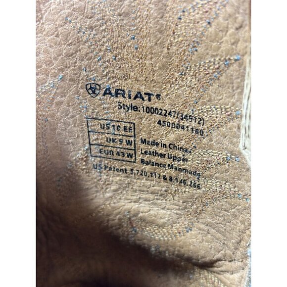 Ariat Heritage Stockman Western Boot Brown Men's Size 10EE - Picture 13 of 13